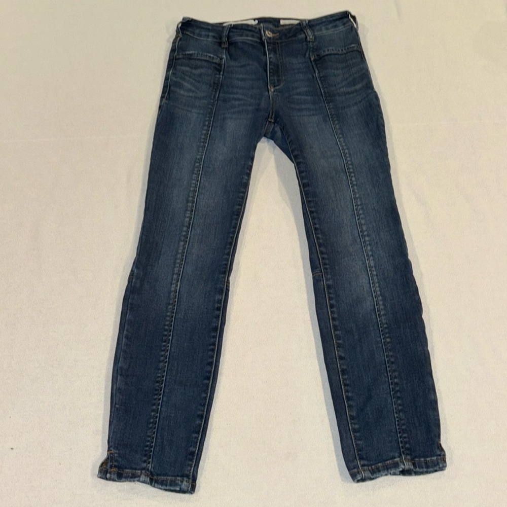 Pilcro Dark Blue Straight Leg Jeans